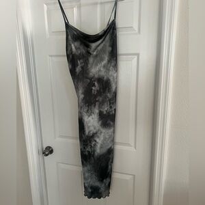 Bebe Long Satin Dress